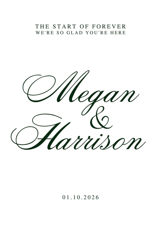 The Start of Forever Wedding Sign