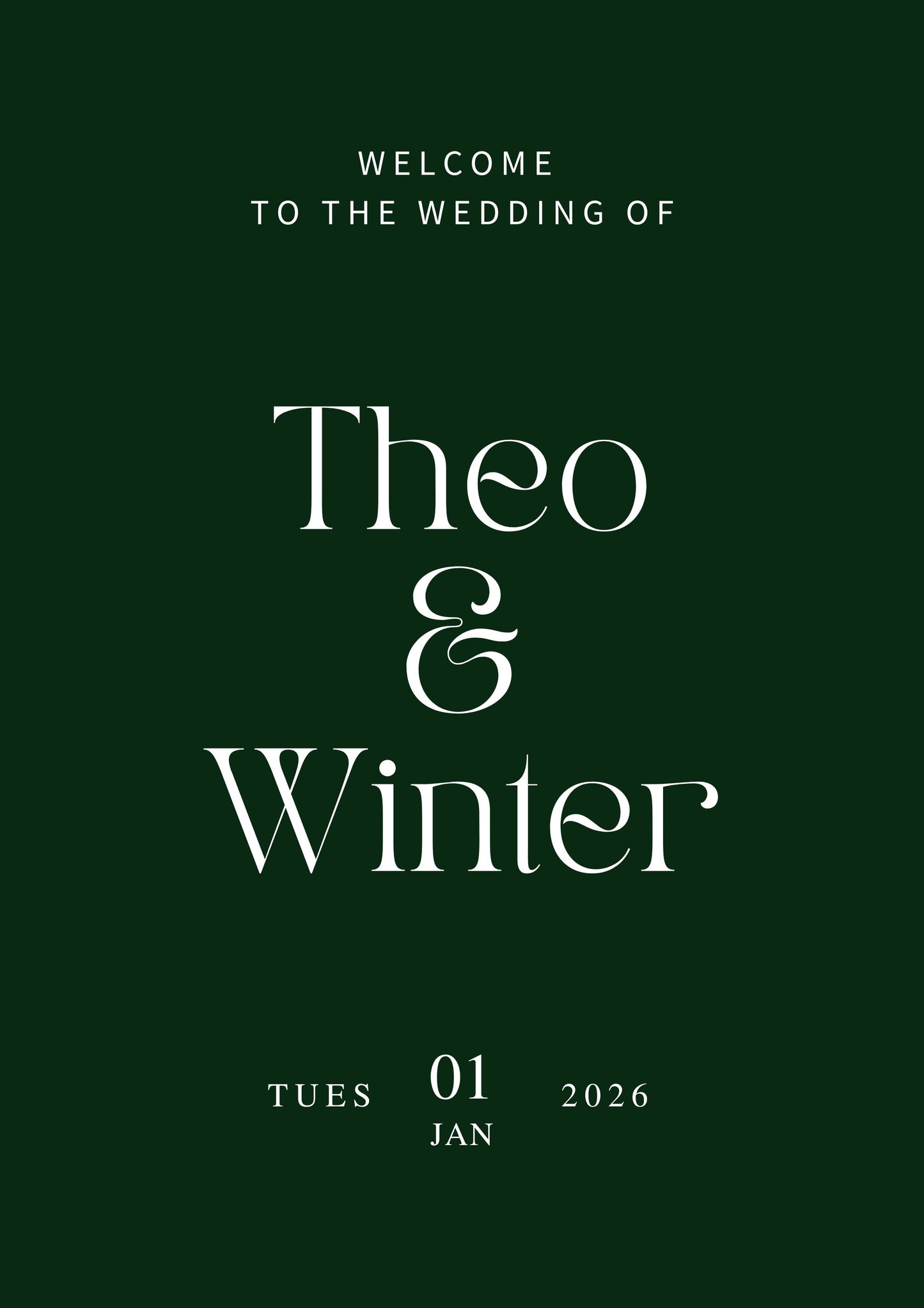 The First Day of Forever Wedding Sign