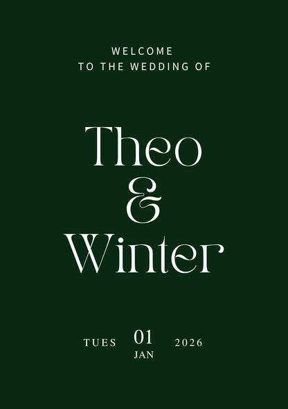 The First Day of Forever Wedding Sign