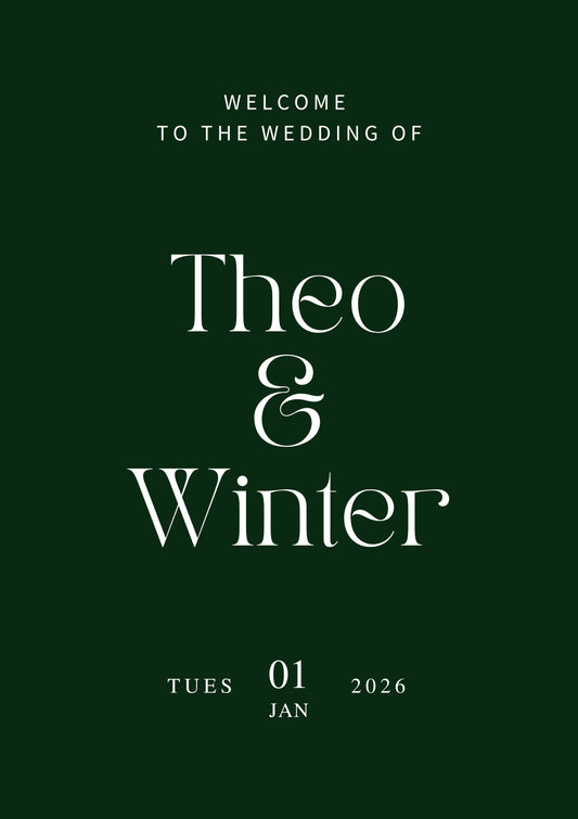 The First Day of Forever Wedding Sign