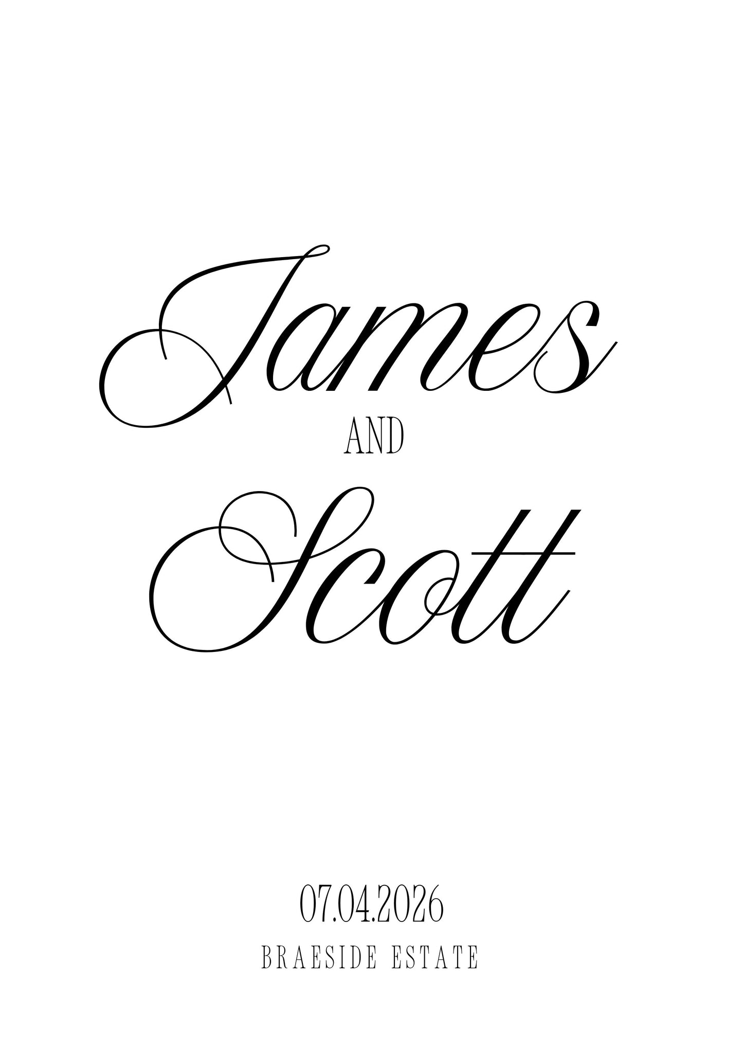 Classic Script Welcome Sign