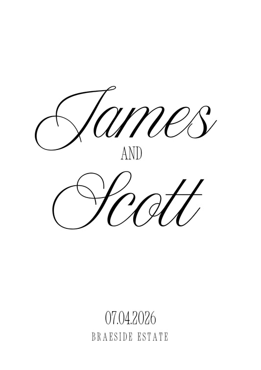 Classic Script Welcome Sign