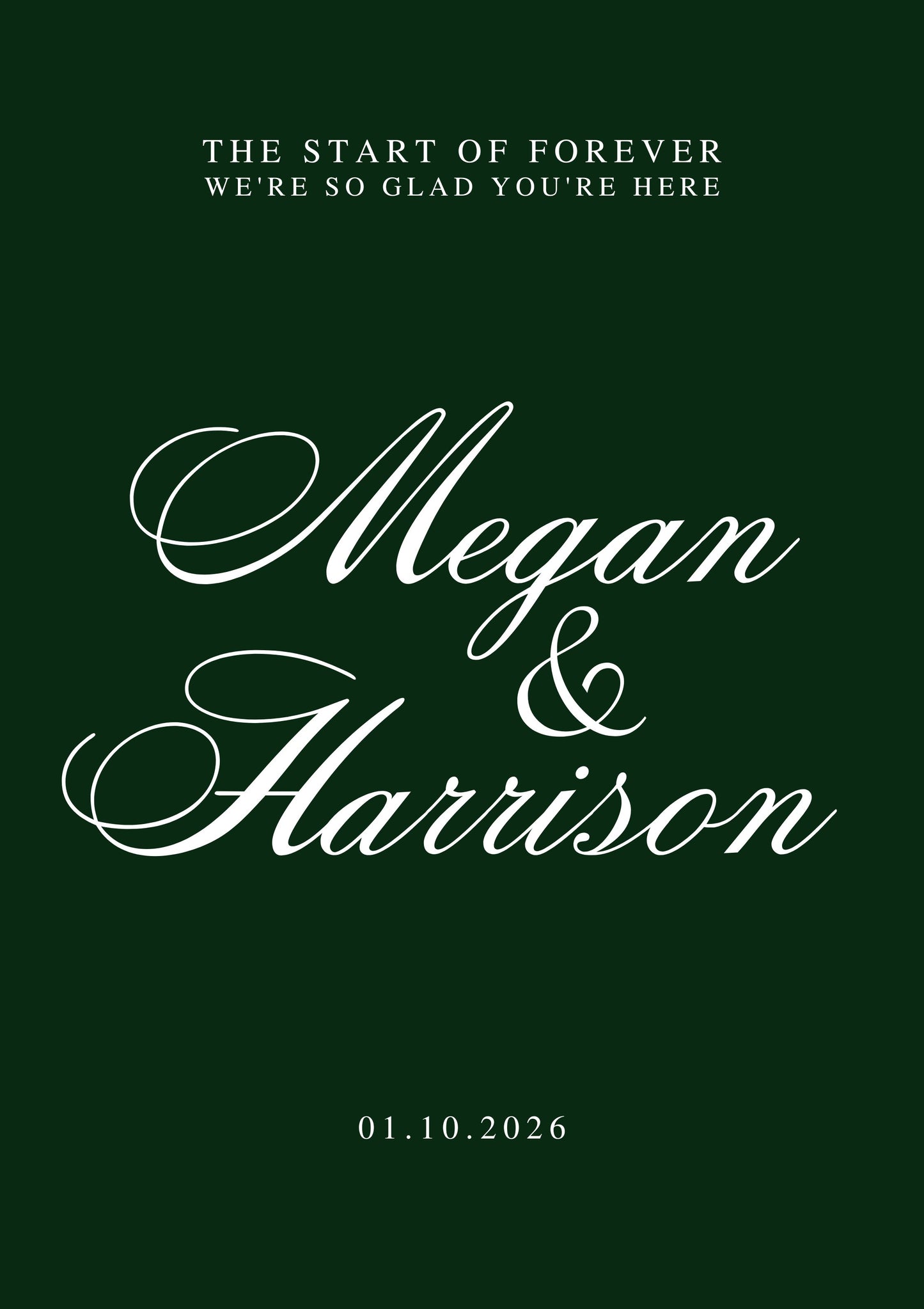 The Start of Forever Wedding Sign