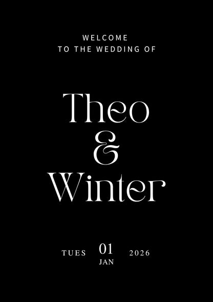 The First Day of Forever Wedding Sign