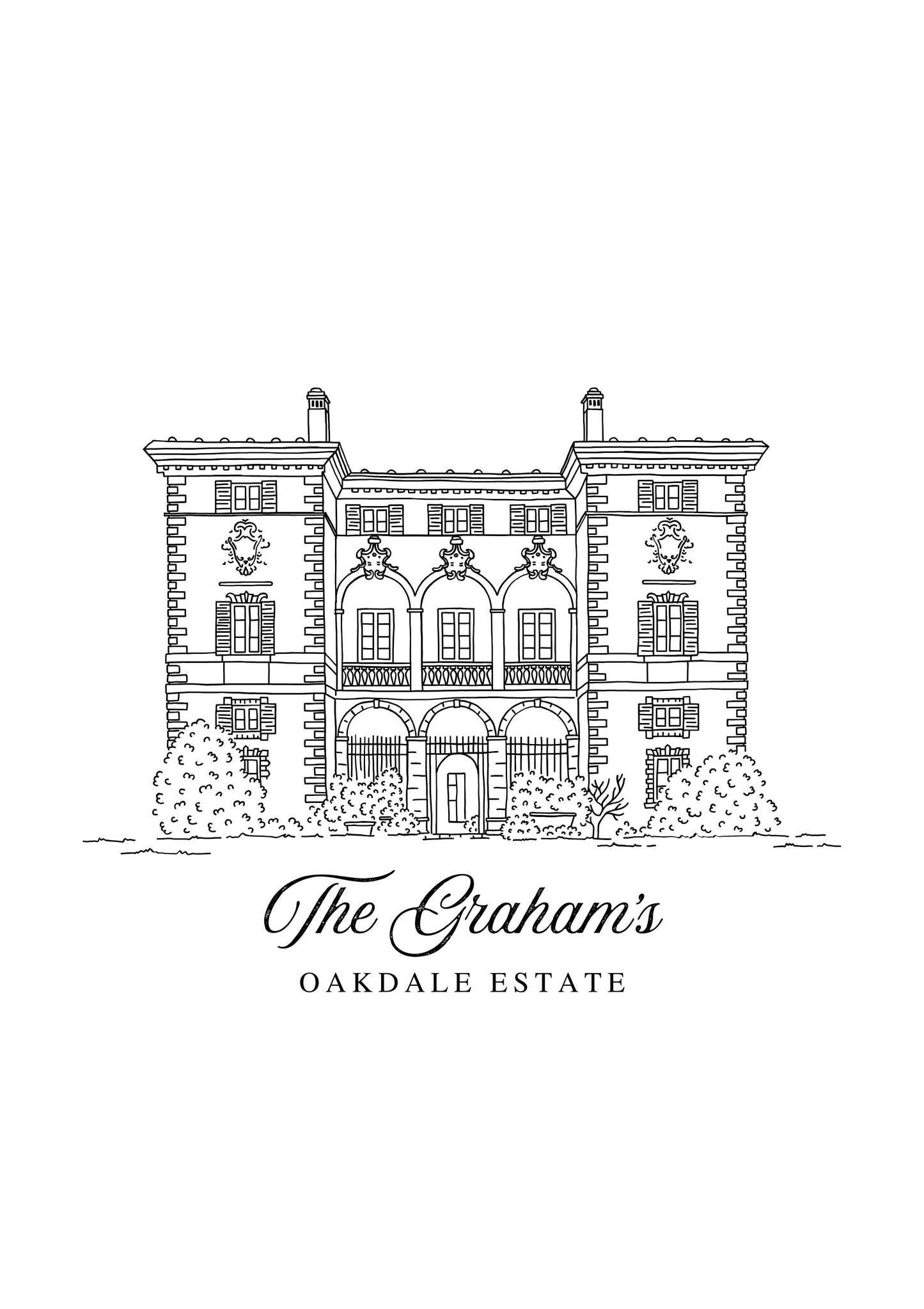 Venue Illustration Reception Sign