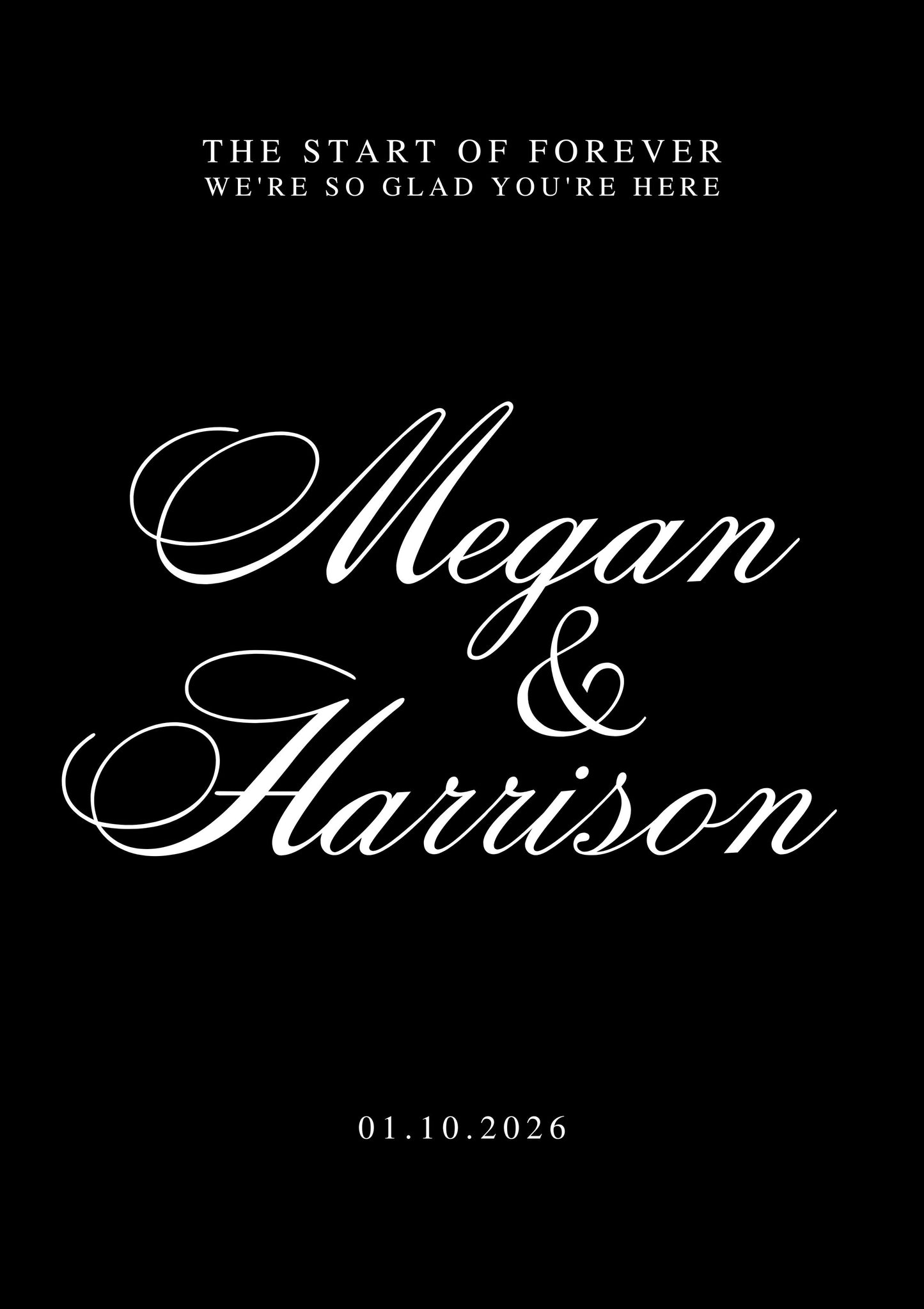 The Start of Forever Wedding Sign