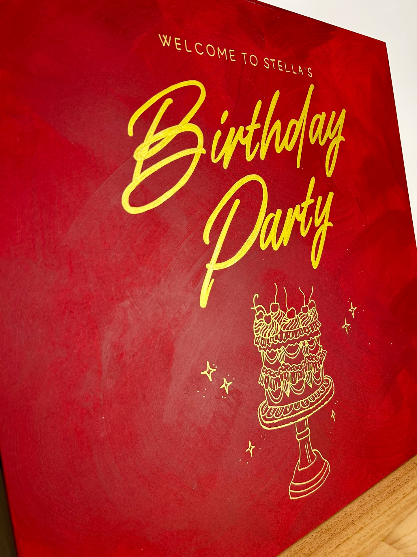 Retro Birthday Cake Sign
